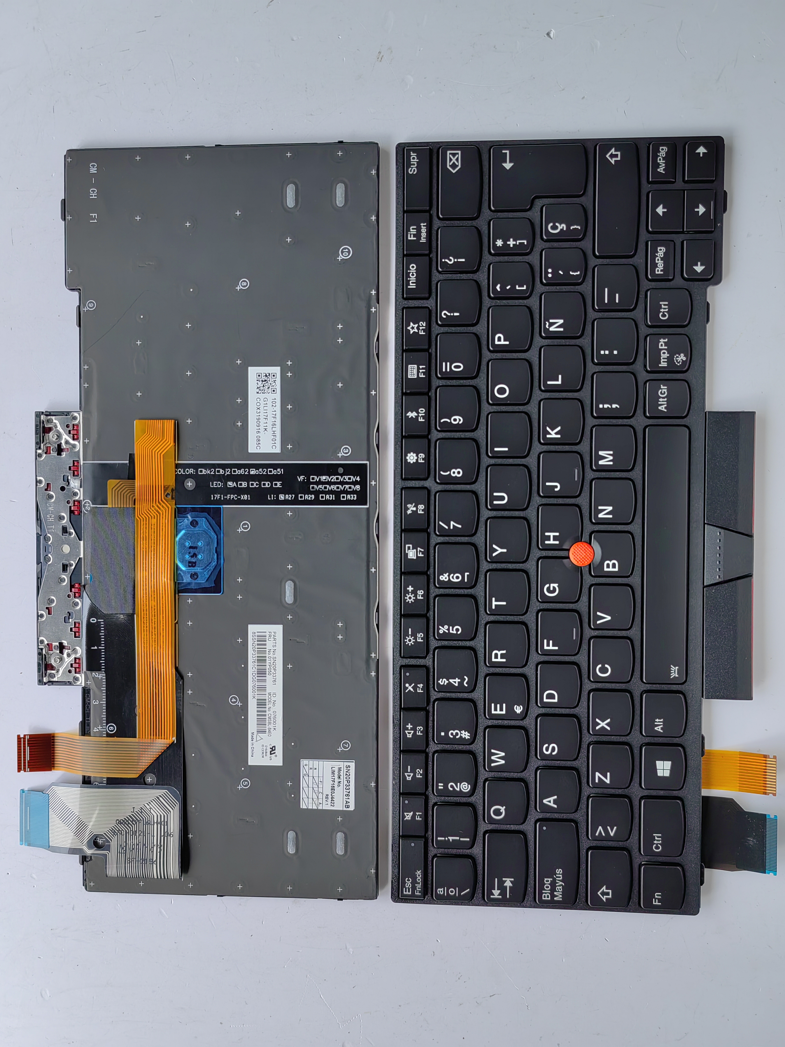 Picture of New Replacement Laptop Keyboard For IBM X280/A285/X390/X395/L13 BLACK FRAME BLACK With Point Backlit (OEM) SP Layout